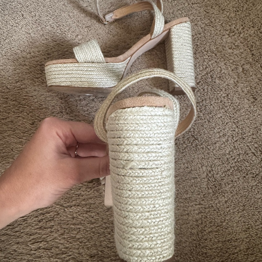 Vici Beige Espadrille Platform Sandals